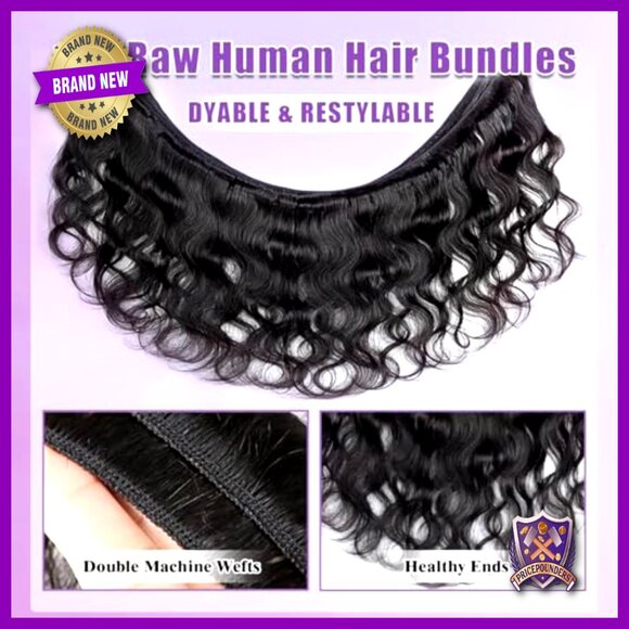 3 Bundles 22-26 Inch Body Wave Human Hair Extensions Brazilian Virgin Hair main image 5
